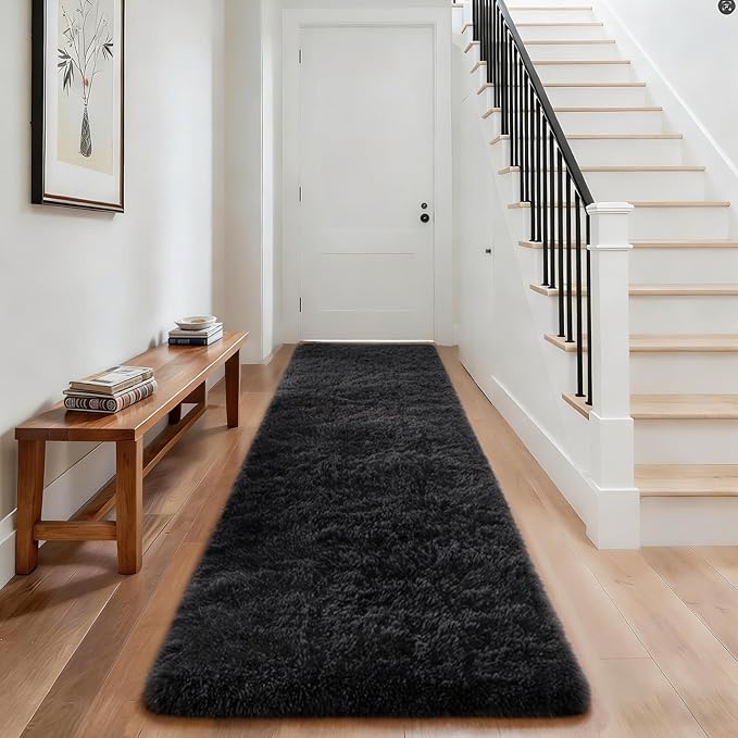 Ophanie Runner Rug for Hallway, 3x8 Washable Non-Slip Fluffy Soft Bedside Rugs by Ophanie