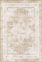 4x6 Area Rug for Living Room-Vintage Farmhouse Boho Floral Neutral Washable - Image 6