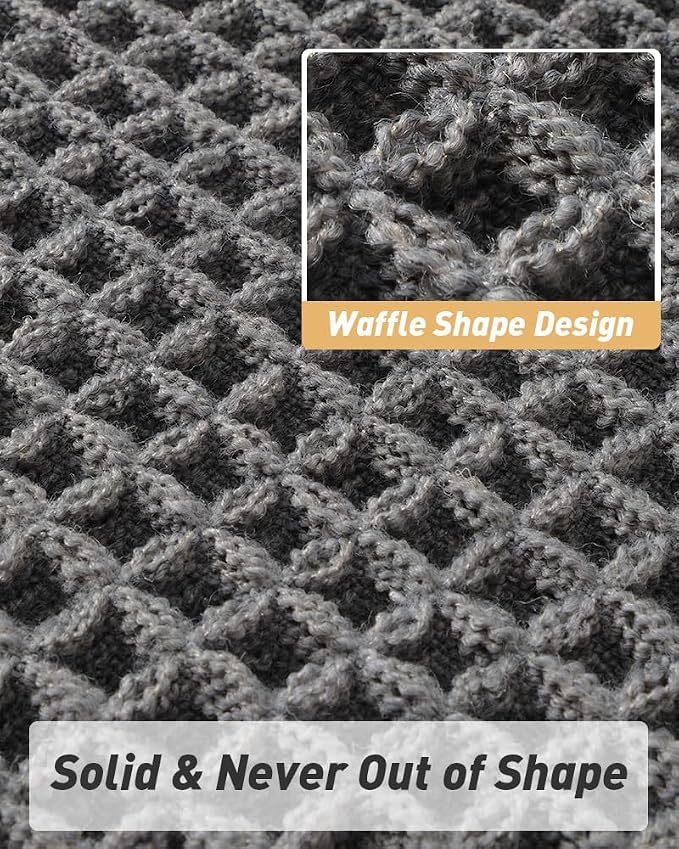 AMOAMI Upgraded Waffle Bath Mat, Super Absorbent Non Slip Bath Mats - Image 4