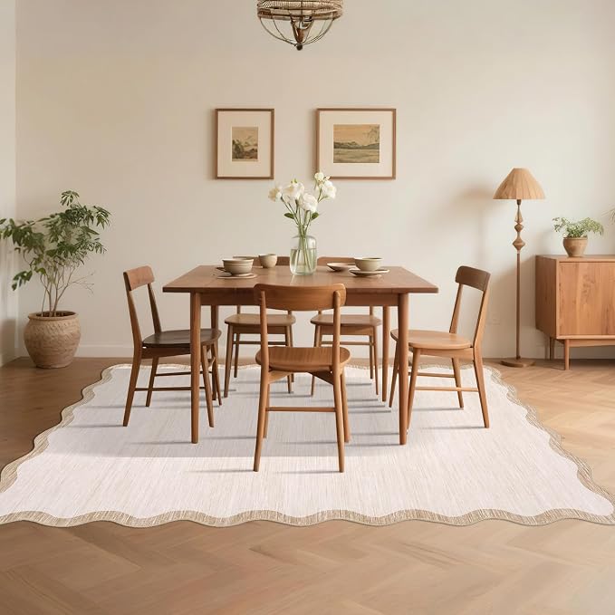 GarveeHome Scalloped Large Living Room Area Rug 6x9 - Image 9
