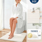 OLANLY Memory Foam Toilet Rugs U Shaped 24x20, Super Soft Absorbent Contour - Image 4