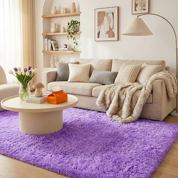 Mugorn 5x7 Rugs for Living Room, Large Fluffy Area Rugs for Bedroom, Soft - Image 7