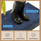 GORILLA GRIP 100% Waterproof All-Season WeatherMAX Doormat 35x23, US Designed - Image 5