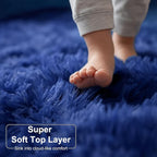 Amdrebio Navy Blue Small Round Rug 3Ft - Image 4