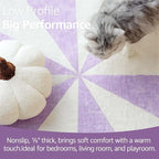 jinchan 5ft Round Rug Lilac Purple Washable Fun Cute Playroom Mat Non Slip - Image 7