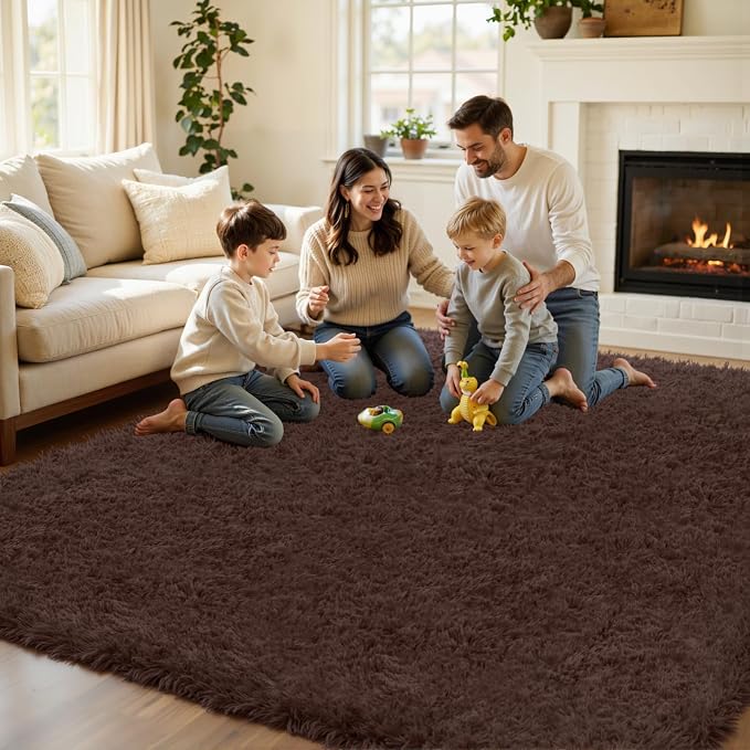 8x10 Area Rug for Living Room, Ultra Soft Fluffy Shag Rugs for Bedroom - Image 5