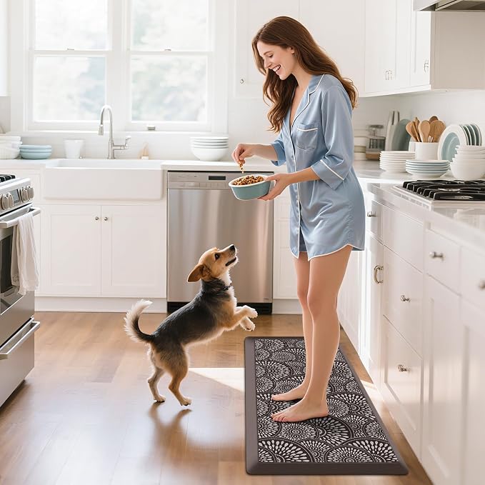 Mattitude 4/5 Inch Kitchen Mat, 17.3x39in Heavy Duty Ergonomic Comfort Foam - Image 3