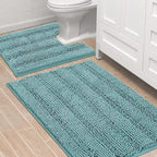 H.VERSAILTEX Bathroom Rugs Bath Rug Set 2 Piece Bathroom Contour Rug Toilet Mat by HVERSAILTEX