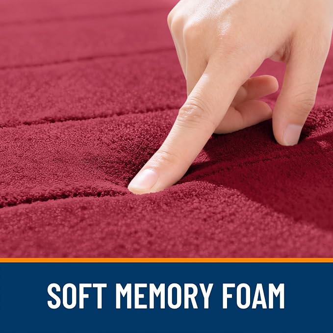 OLANLY Memory Foam Long Bathroom Rugs Runner 44x20, Super Soft Absorbent Bath - Image 5