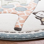 SAFAVIEH Carousel Kids Collection 3' Round Ivory CRK120A Animal Non-Shedding - Image 4
