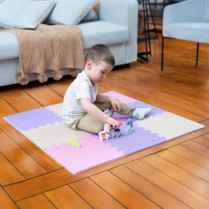 MioTetto Baby Play Mat, Comfortable Playtime Mat – Portable Foam Floor Tiles by MioTetto