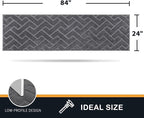 PURRUGS Dirt Trapping Door Mat 24" x 84", Non-Slip Machine Washable Entry Rug - Image 2