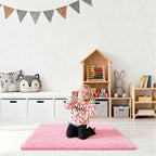 Pink Rug for Bedroom, 2x3 Fluffy Area Rugs for Living Room, Small Fuzzy Shag - Image 7
