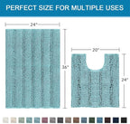 H.VERSAILTEX Bathroom Rugs Bath Rug Set 2 Piece Bathroom Contour Rug Toilet Mat - Image 2