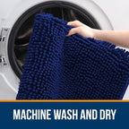 OLANLY Bathroom Rugs 36x24, Extra Soft Absorbent Chenille Bath Rugs, Rubber - Image 5