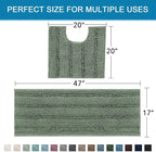 H.VERSAILTEX Bathroom Rugs Bath Rug Set 2 Piece Bathroom Contour Rug Toilet Mat - Image 2