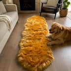EasyJoy Faux Sheepskin Rug, Fluffy Faux Fur Rug, Ultra Soft Shag Area Rug - Image 4