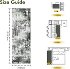 2x6 Ft Washable Runner Rug, Non-Slip Low Pile Hallway Kitchen Area Rug - Image 2