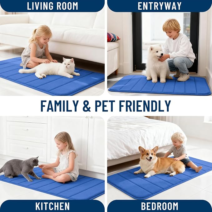 OLANLY Memory Foam Bath Mat 44x32, Super Soft Absorbent Bathroom Rugs, Quick Dry - Image 9