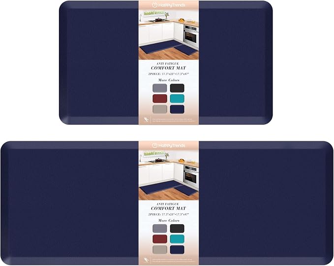 HappyTrends 2 PCS Kitchen Mat Cushioned Anti-Fatigue Floor Mat, Heavy Duty by HappyTrends