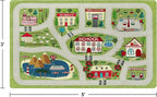 LIVEBOX Green Kids Rug for Kids Room, Non-Slip Soft Toy Car Rugs for Baby - Image 2