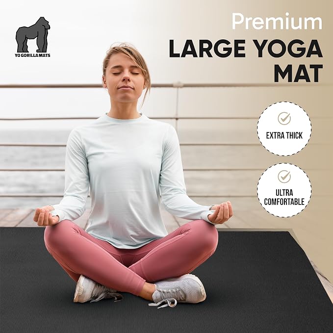 Gorilla Mats Large Yoga Mat – 6'x4', Anti Fatigue, Stretching - Image 9