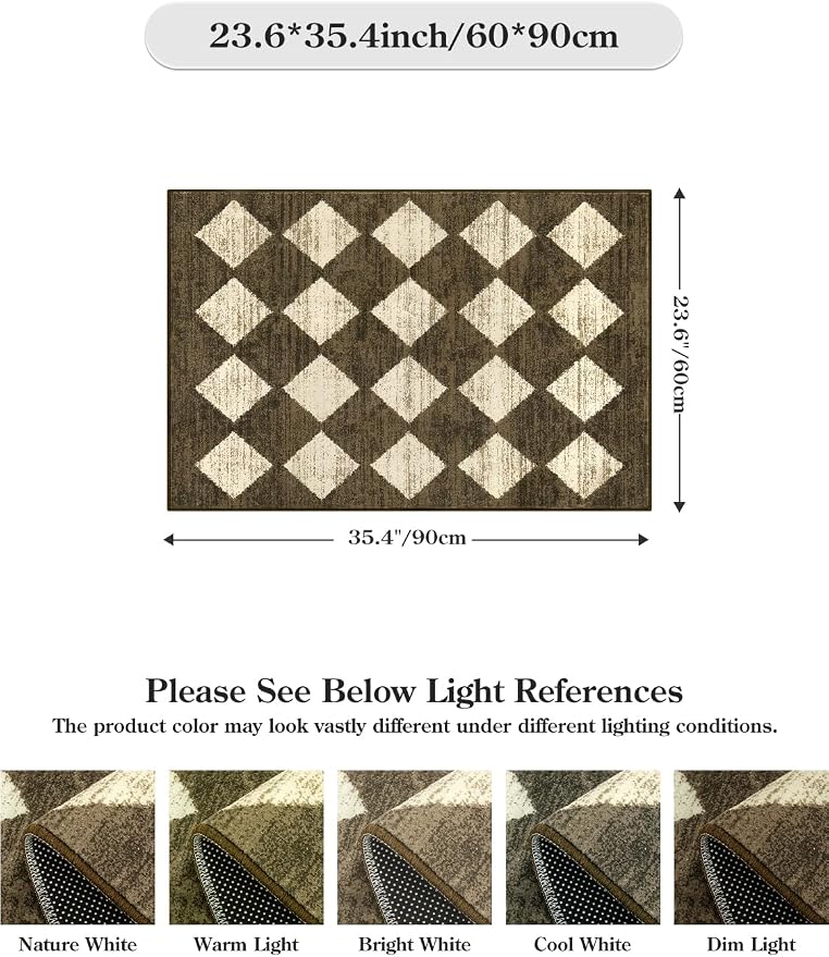 Lahome Zelie Small 2x3 Kitchen Rugs Non Slip, Machine Washable Entryway Rugs - Image 2