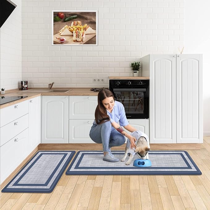 Mattitude Kitchen Mats Set of 2, Cushioned Anti-Fatigue Non-Skid Rug Sets - Image 6