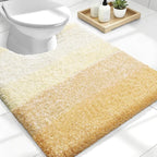 OLANLY Luxury Toilet Rugs U-Shaped 24x20, Extra Soft and Absorbent Microfiber by OLANLY