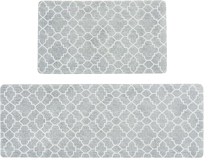 FRESHMINT Kitchen Mat Set of 2, Anti-Fatigue Cushioned Kitchen Mats by FRESHMINT