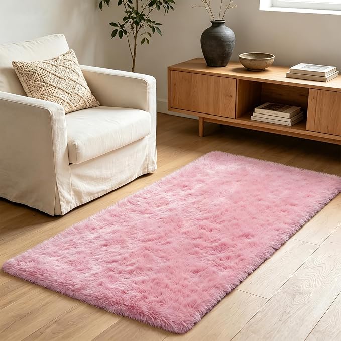 Shag Runner Rug for Bedroom Living Room 2x6 Upgrade Non-Slip Fluffy Soft - Image 7