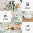 5x7 Area Rugs, Neutral Machine Washable Rugs - Image 5