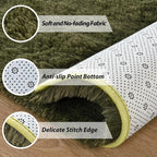 Andecor Shag Area Rug for Living Room, 6x9 Feet Olive Green Soft Fluffy Indoor - Image 5