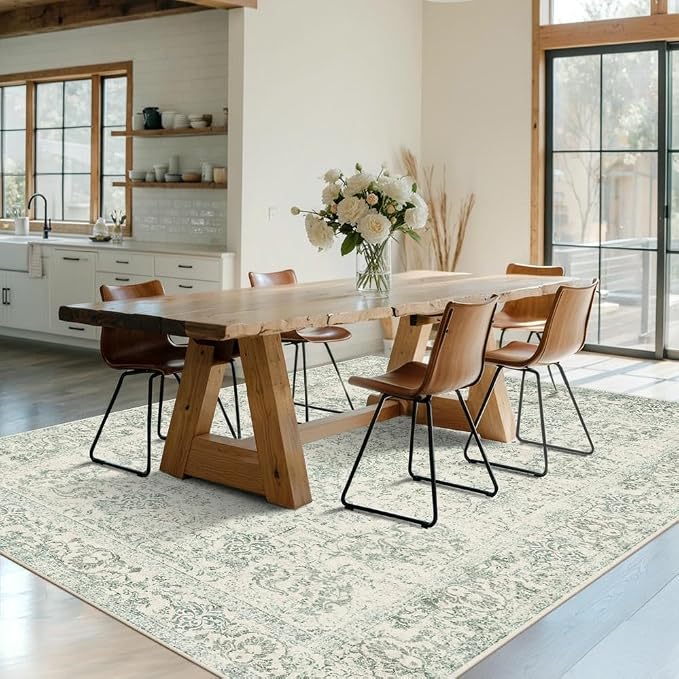 Rugxara 6x9 Washable Area Rug for Living Room, Vintage Large Boho Rugs for - Image 3