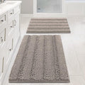 Non Slip Thick Shaggy Chenille Bathroom Rug Mat Set Extra Soft and Absorbent by HVERSAILTEX