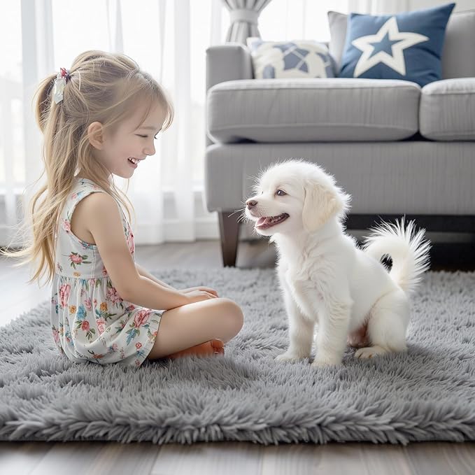 8x10 Area Rugs for Living Room Bedroom Rug, Large Shaggy Soft Plush Furry - Image 8