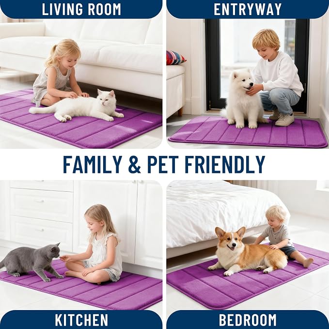 OLANLY Memory Foam Bath Mat 24x16, Super Soft Absorbent Bathroom Rugs, Quick Dry - Image 9