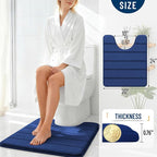 OLANLY Memory Foam Toilet Rugs U Shaped 24x20, Super Soft Absorbent Contour - Image 4