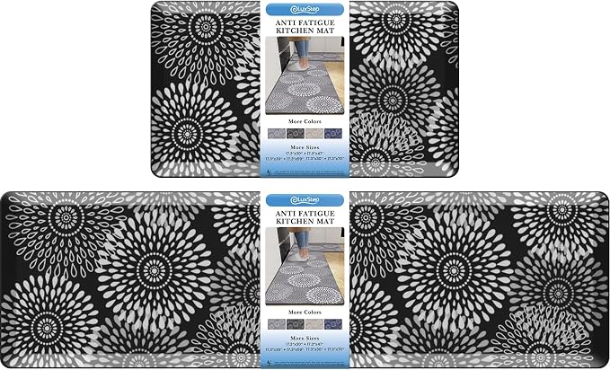 LuxStep Kitchen Mats for Floor, 0.47 inch Thicker Cushioned Rug Anti-Fatigue by LuxStep