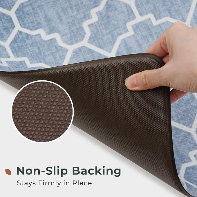 FRESHMINT Kitchen Mat Set of 2, Anti-Fatigue Cushioned Kitchen Mats - Image 5
