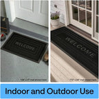 GORILLA GRIP 100% Waterproof All-Season WeatherMAX Doormat, US Designed Natural - Image 9