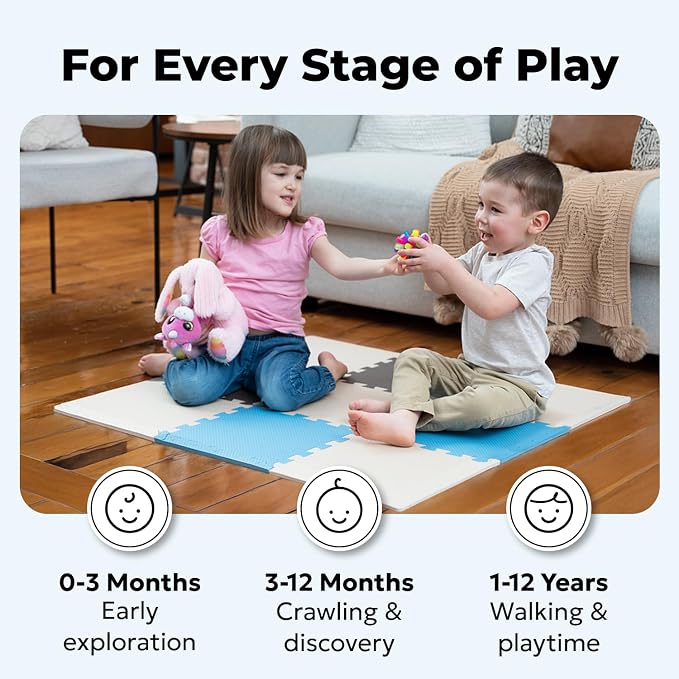 MioTetto Baby Play Mat, Comfortable Playtime Mat – Portable Foam Floor Tiles - Image 8