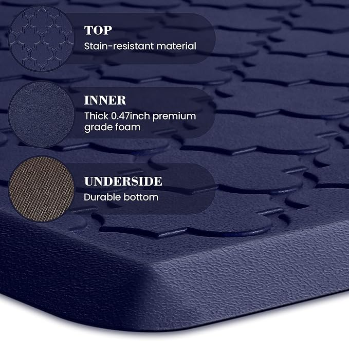 Kitchen Mat Cushioned Anti-Fatigue Floor Mat Water Resistant Non-Skid Kitchen - Image 5