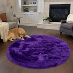EasyJoy Faux Sheepskin Rug, Fluffy Faux Fur Rug, Ultra Soft Shag Area Rug - Image 5
