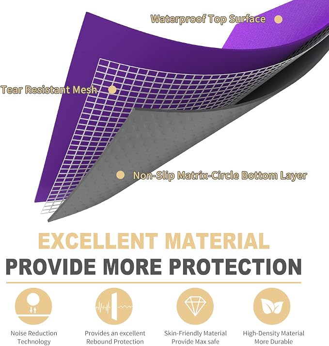 GXMMAT Extra Large Exercise Mat 16'x6'/12'x6'/10'x6'/8'x6', Extra Wide Workout - Image 4