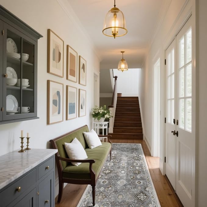 Washable Runners for Hallways Kitchen Rugs: 2'x10' Runner Rug Stain Resistant - Image 4