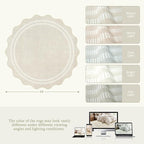 Round Area Rugs 6ft for Bedroom, Ivory Washable Circle Rug Soft Non Slip Floor - Image 8
