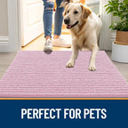 OLANLY Dog Door Mat for Muddy Paws 44x24, Ultra Absorbent Chenille Mud Doormat - Image 6