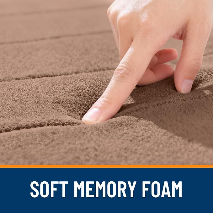 OLANLY Memory Foam Bath Mat 40x24, Super Soft Absorbent Bathroom Rugs, Quick Dry - Image 5