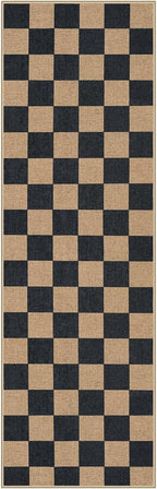 Lahome Colette Checkered Easy Jute Runner Rug, 2x8 Kitchen Rug Non Slip - Image 9